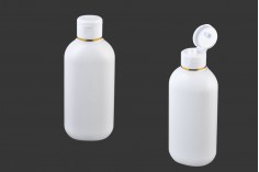 White 50ml plastic bottle with PP24 finish