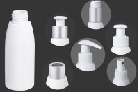 White 100ml plastic bottle with PP24 finish