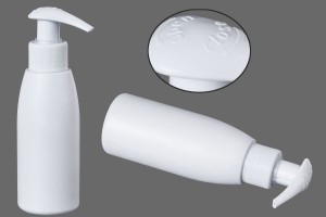 Weiße Kunststoffflasche 100 ml PP 24-εικόνα_σύνθεση