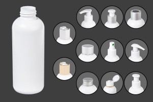 Weiße Kunststoffflasche 150 ml PP 24-1