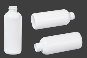 Weiße Kunststoffflasche 150 ml PP 24-2
