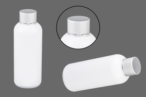 Weiße Kunststoffflasche 150 ml PP 24-4