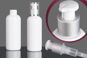 Weiße Kunststoffflasche 150 ml PP 24-11