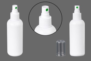 Weiße Kunststoffflasche 150 ml PP 24-8