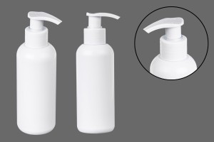 Weiße Kunststoffflasche 150 ml PP 24-7