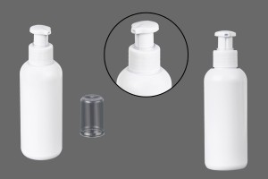 Weiße Kunststoffflasche 150 ml PP 24-6
