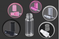 Transparent 15ml plastic bottle with PP18 finish - available in a package with 12 pcs