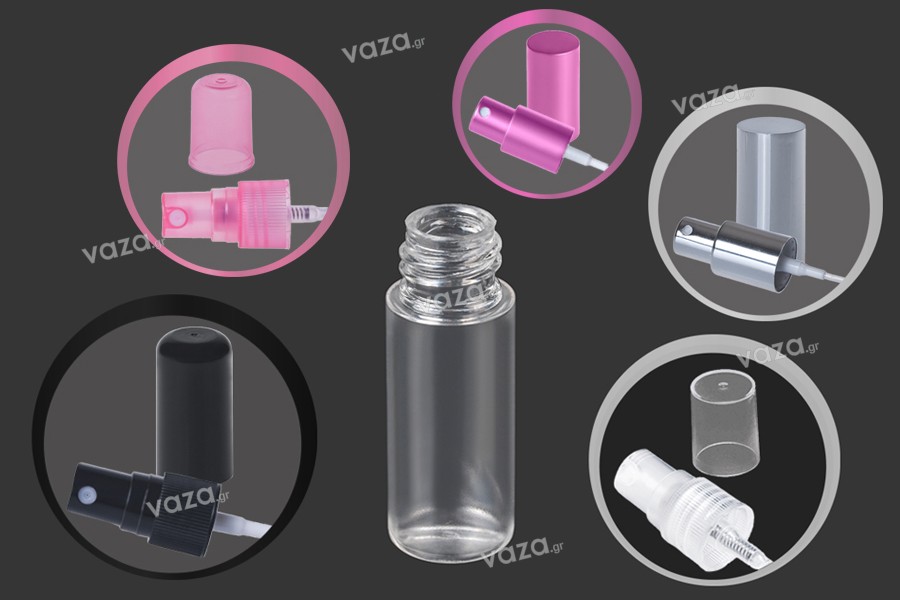 Transparent 15ml plastic bottle with PP18 finish - available in a package with 12 pcs
