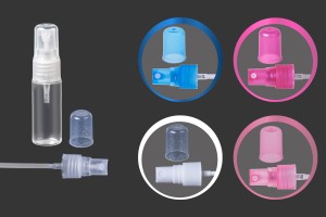 Shishe plastike 15 ml transparente me grykë PP 18 - 12 copë              -εικόνα_σύνθεση