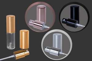 Shishe plastike 15 ml transparente me grykë PP 18 - 12 copë              -εικόνα_σύνθεση