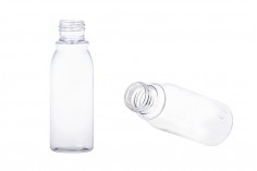 Bottiglia in plastica da 75 ml con tappo a vite a bocca larga