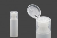 Plastic bottle 100 ml translucent for shampoo and lotion with flip top cap 