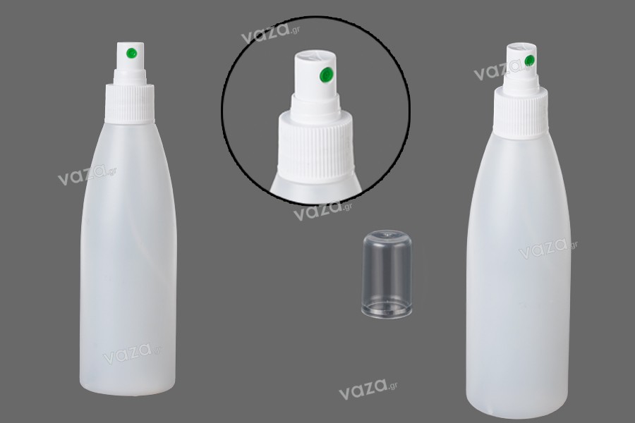 HEMOTON Lot de 10 bouteilles de 200 ml en plastique transparent avec bouchon de sabtagage blanc pour le magasin 