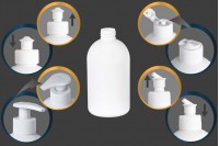 White plastic bottle 500 ml with PP28
