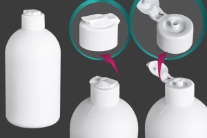 Flacon en plastique blanc de 500 ml avec PP 28-bildgruppe