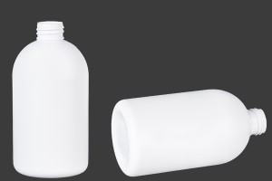 Flacon en plastique blanc de 500 ml avec PP 28-bildgruppe