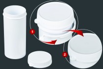 Flacone a bocca larga con tappo a vite da 75 ml. Flacone a bocca larga con tappo a vite da 75 ml.-produktbild