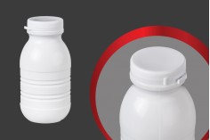 Shishe plastike e bardhë 250 ml për qumësht dhe lëngje 63x124 mm