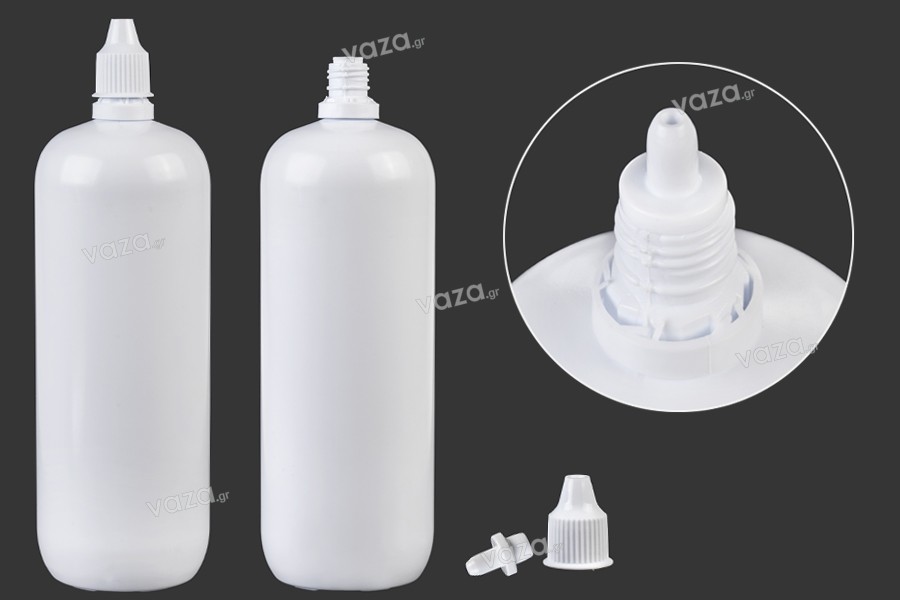 Flacon en plastique de 350 ml avec bec verseur pour les gouttes