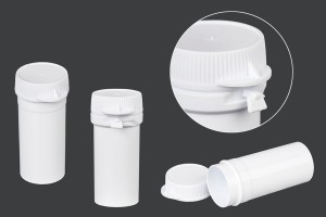 Βαζάκι σωλήνας με κουμπωτό καπάκι 20 ml - 100 τμχ-2