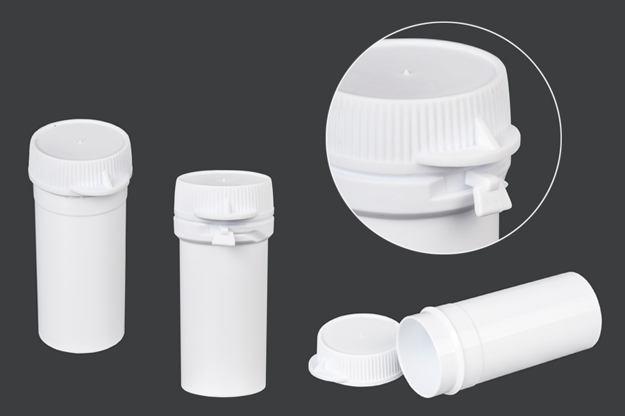 Βαζάκι σωλήνας με κουμπωτό καπάκι 20 ml - 100 τμχ