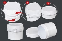 20ml plastic pill and capsule jar with snap top cap - available in a package with 100 pcs