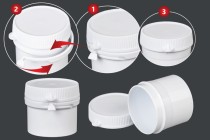 Βαζάκι σωλήνας με κουμπωτό καπάκι 20 ml για χάπια - 100 τμχ Βαζάκι σωλήνας με κουμπωτό καπάκι 20 ml για χάπια - 100 τμχ