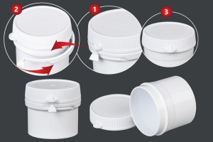 Βαζάκι σωλήνας με κουμπωτό καπάκι 20 ml για χάπια - 100 τμχ-1