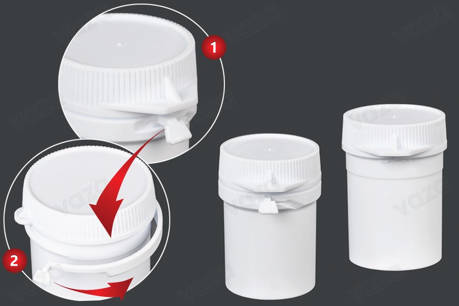 Μπουκαλάκι σωλήνας με κουμπωτό καπάκι 20 ml για χάπια - 100 τμχ Μπουκαλάκι σωλήνας με κουμπωτό καπάκι 20 ml για χάπια - 100 τμχ-εικόνα_προϊοντική