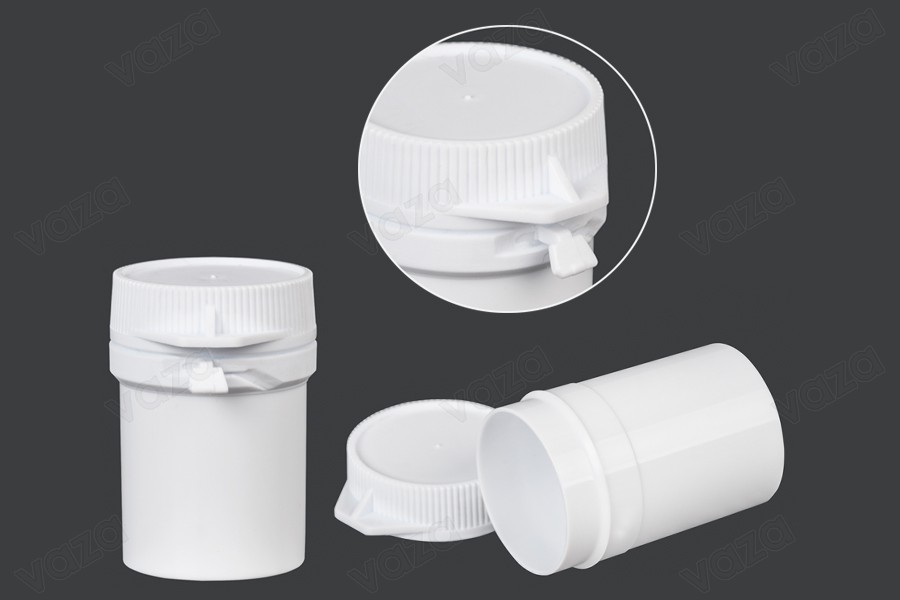 Μπουκαλάκι σωλήνας με κουμπωτό καπάκι 20 ml για χάπια - 100 τμχ Μπουκαλάκι σωλήνας με κουμπωτό καπάκι 20 ml για χάπια - 100 τμχ-εικόνα_διαστάσεις