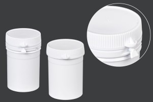 Βαζάκι σωλήνας με κουμπωτό καπάκι 50 ml για χάπια - 100 τμχ-2