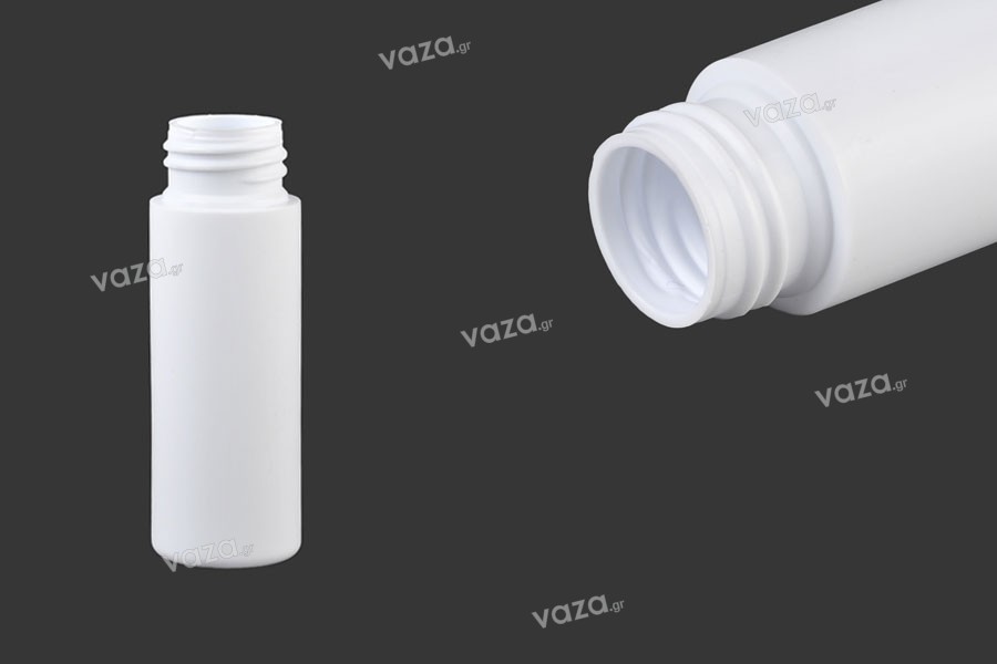 Μπουκάλι λευκό πλαστικό 25 ml PP 24