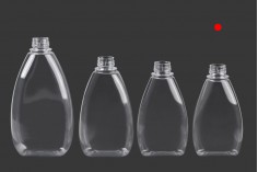 Bottiglia di plastica trasparente da 350 ml per ketchup, senape, miele