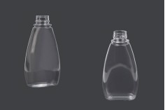 Sticlă de plastic, transparentă, 500 ml, pentru ketchup, muștar, miere