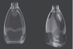 Bottiglia di plastica trasparente da 715 ml per ketchup, senape, miele