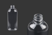 Sticlă de plastic, trasparentă 200 ml ovală - PP 24