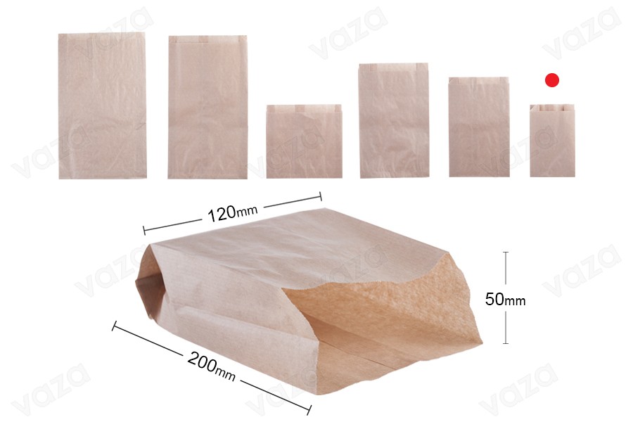 Flachbeutel aus Kraftpapier ohne Sichtfenster 120x30x210-100 Stk Flachbeutel aus Kraftpapier ohne Sichtfenster 120x30x210-100 Stk-εικόνα_διαστάσεις