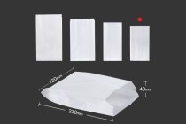 Sac en papier blanc 120 x 40 x 230 sans fenêtre - convient pour les aliments gras - 100 pcs Sac en papier blanc 120 x 40 x 230 sans fenêtre - convient pour les aliments gras - 100 pcs