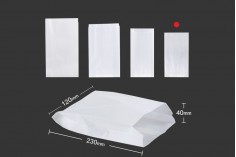 Pungă de hârtie albă, de dimensiune 120x40x230 fără fereastră - potrivite pentru alimente uleioase