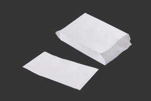 Flachbeutel weiß 160x50x300 ohne Sichtfenster- geeignet für fetthaltige Produkte-100 Stk-1