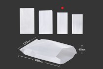 Sac en papier blanc 120 x 40 x 260 sans fenêtre - convient pour les aliments gras - 100 pcs Sac en papier blanc 120 x 40 x 260 sans fenêtre - convient pour les aliments gras - 100 pcs