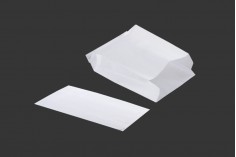 Sacchetti di carta in colore bianco di dimensioni 160x80x280 senza finestra - adatti per cibi grassi - 100 pz