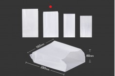 Χαρτοσακούλα λευκή διάστασης 160x80x280 χωρίς παράθυρο - κατάλληλη για λιπαρά τρόφιμα - 100τμχ
