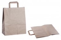 Earth tone paper bag with handle in size 280x120x330 mm- 25 pcs
