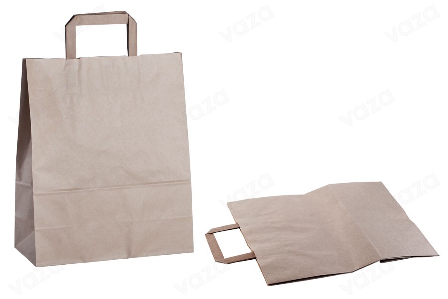 Sac en papier avec poignée en couleur terreuse et aux dimensions 280 x 120 x 330 mm - 25 pcs Sac en papier avec poignée en couleur terreuse et aux dimensions 280 x 120 x 330 mm - 25 pcs-photo_produit