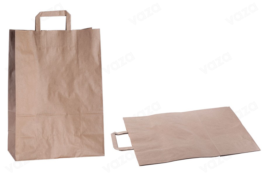 Sac en papier avec poignée en couleur terreuse et aux dimensions 320 x 160 x 450 mm - 25 pcs Sac en papier avec poignée en couleur terreuse et aux dimensions 320 x 160 x 450 mm - 25 pcs-photo_produit
