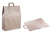 Earth tone paper bag with handle in size 360x125X470 mm - 25 pcs