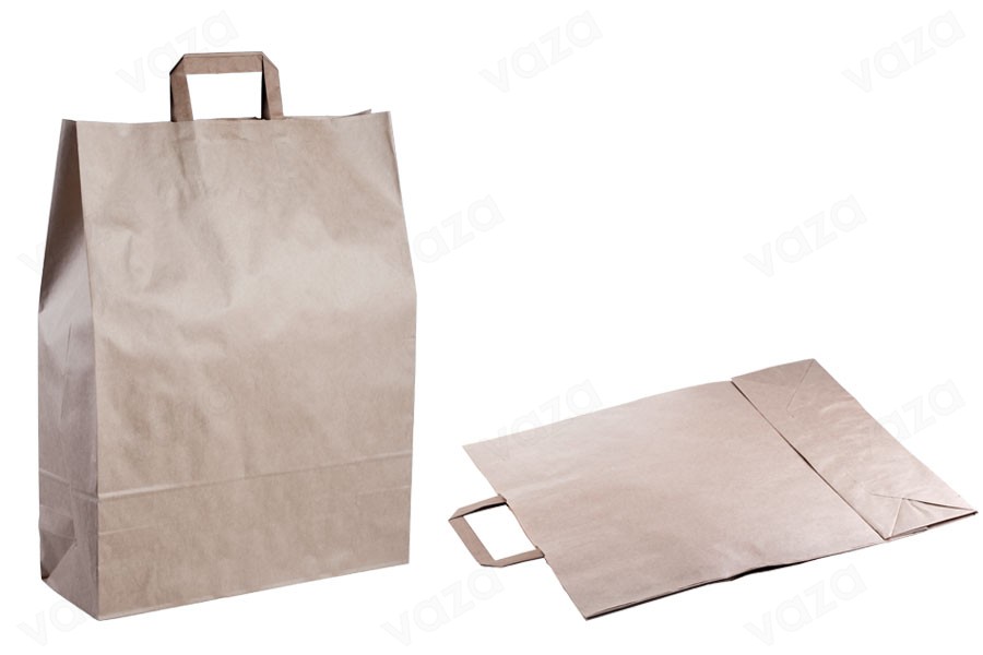 Sac en papier avec poignée en couleur terreuse et aux dimensions 360 x 125 x 470 mm - 25 pcs Sac en papier avec poignée en couleur terreuse et aux dimensions 360 x 125 x 470 mm - 25 pcs-photo_produit