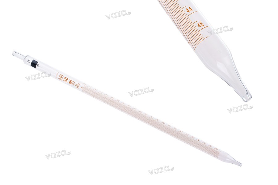 50ml graduated glass pipette, calibrated to deliver