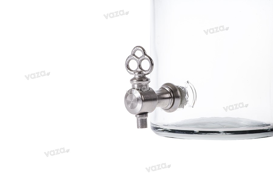 Bottiglia di vetro cilindrica da 500 ml per profumi compatibile con rubinetto (selezionate il rubinetto dai “prodotti correlati e accessori”)*